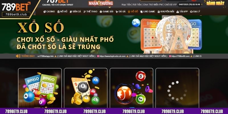 Tổng quan về sảnh xổ số nổi bật tại 789BET